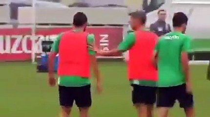 Juankar y Chica, entrenamiento Betis