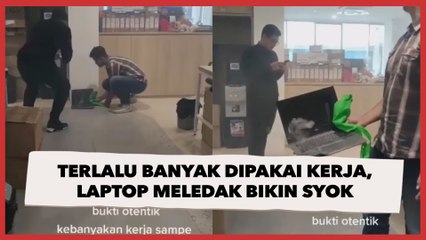 Terlalu Banyak Dipakai Kerja, Video Laptop Meledak Ini Bikin Syok Warganet