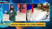 Otro asalto en un carwash: encañonan a trabajadores y roban moderna camioneta en Comas