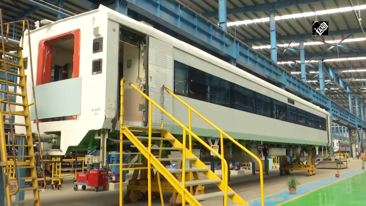 Railway Minister Ashwini Vaishnaw reviews manufacturing of Vande Bharat train coaches in Chennai