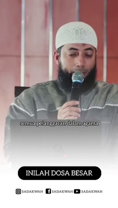 Inilah Dosa-Dosa Besar -- Ustadz Khalid Basalamah #shorts #dakwah