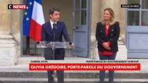 La passation de pouvoir de Gabriel Attal à Olivia Grégoire, au poste de porte-parole du gouvernement