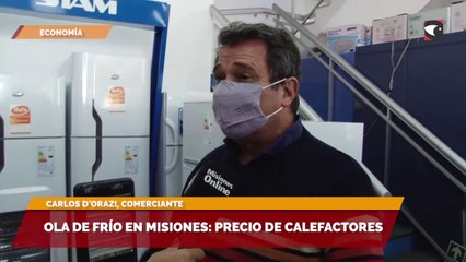 Ola de frío en Misiones: precio de calefactores