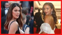 Cannes 2022 : Iris Mittenaere en robe fendue et Flora Coquerel lingerie apparente sous son costume
