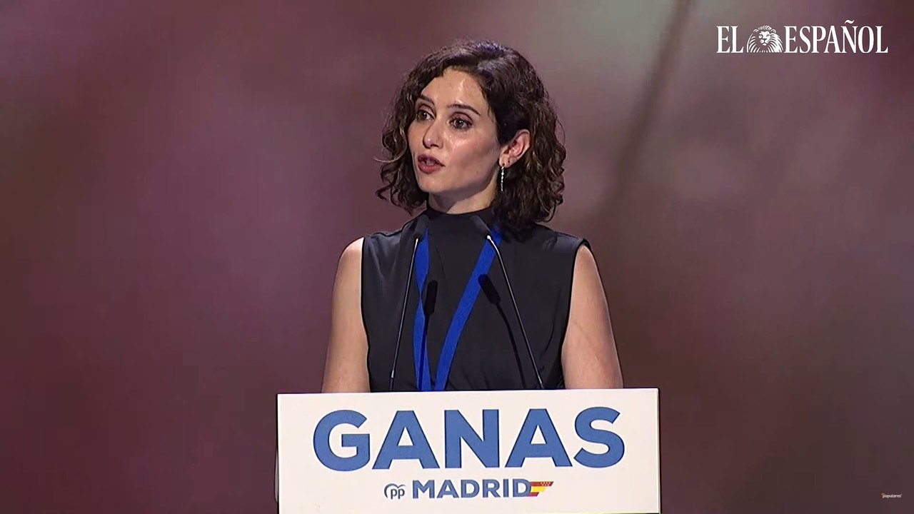 Isabel Díaz Ayuso en el Congreso del PP de Madrid