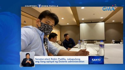 Senator-elect Robin Padilla, nakapulong ang ilang opisyal ng Duterte administration | Saksi