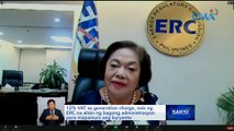 12% VAT sa generation charge, nais ng ERC na alisin ng bagong administrasyon para mapamura ang kuryente | Saksi