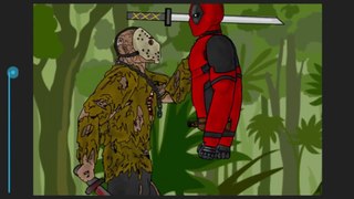 Jason X vs Deadpool  Drawing cartoons 2