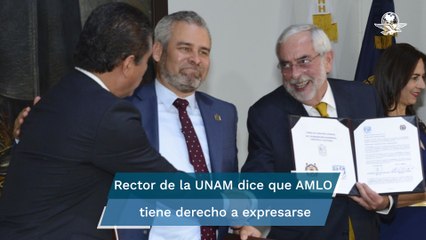 El Presidente tiene derecho a expresar sus puntos de vista, afirma Graue