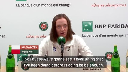 Swiatek taking No. 1 ranking in her stride