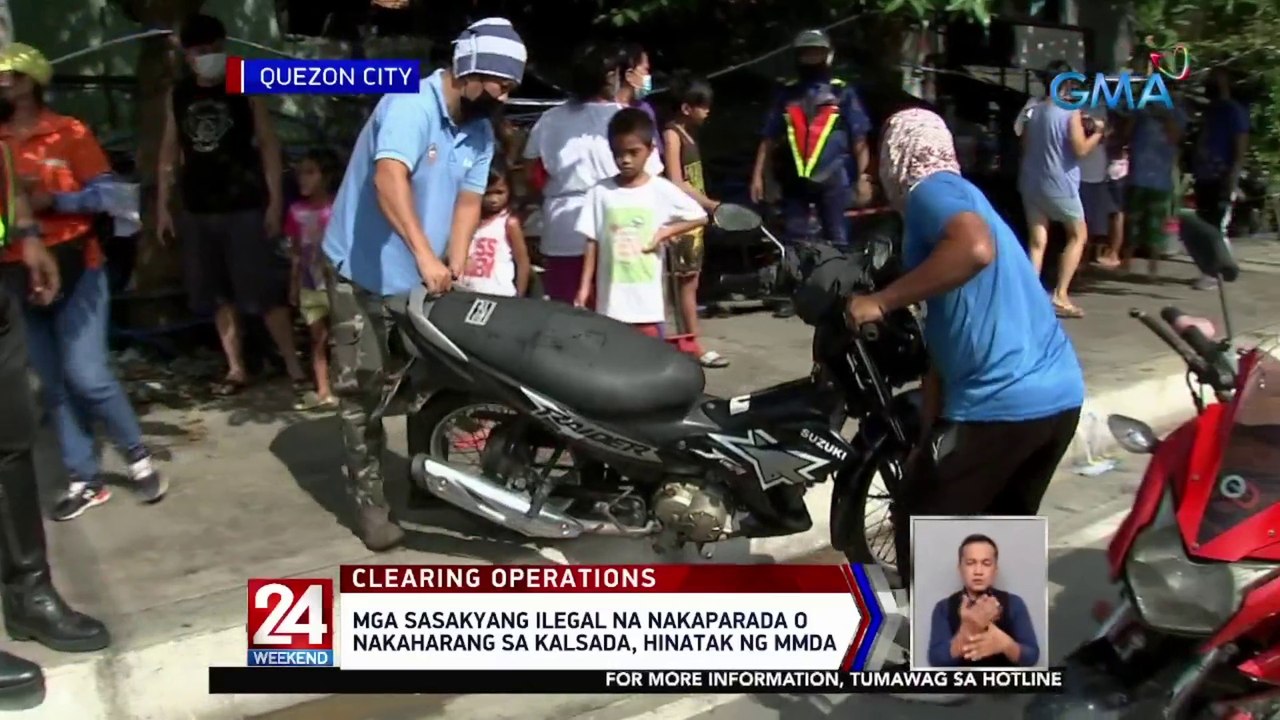 Mga sasakyang ilegal na nakaparada o nakaharang sa kalsada, hinatak ng MMDA | 24 Oras Weekend