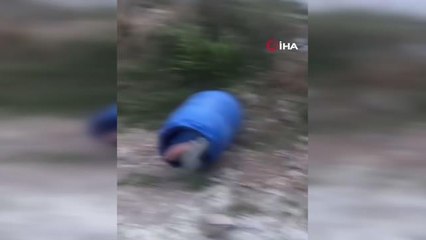 Çocukların varille tehlikeli oyunu kamerada