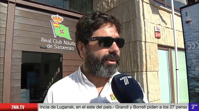 Entrevista a uno de los coordinadores del Real Club Náutico de Sangenjo por la llegada del Rey Juan Carlos