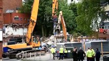 Rubble being cleared as part of demolition work at the former Tokyo Jo’s and Odeon cinema site in Preston