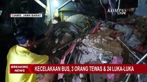 Diduga Rem Blong, Bus Pariwisata Hilang Kendali dan Tabrak Rumah Warga di Tanjakan Pari Panjalu!