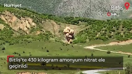 Bitlis'te 430 kilogram amonyum nitrat ele geçirildi