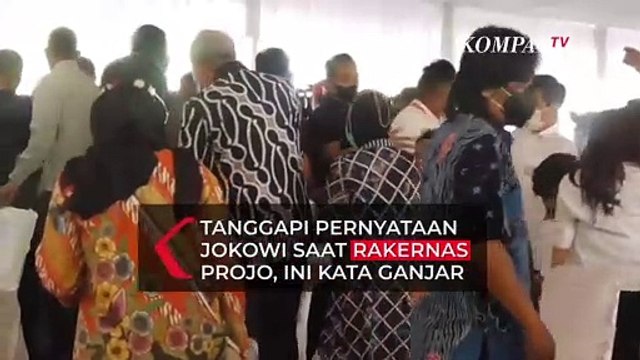 Kata Ganjar Soal Jokowi Sebut Mungkin yang Didukung 2024 Hadir di Rakernas Projo