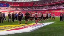 Sunderland players lift trophy at Wembley