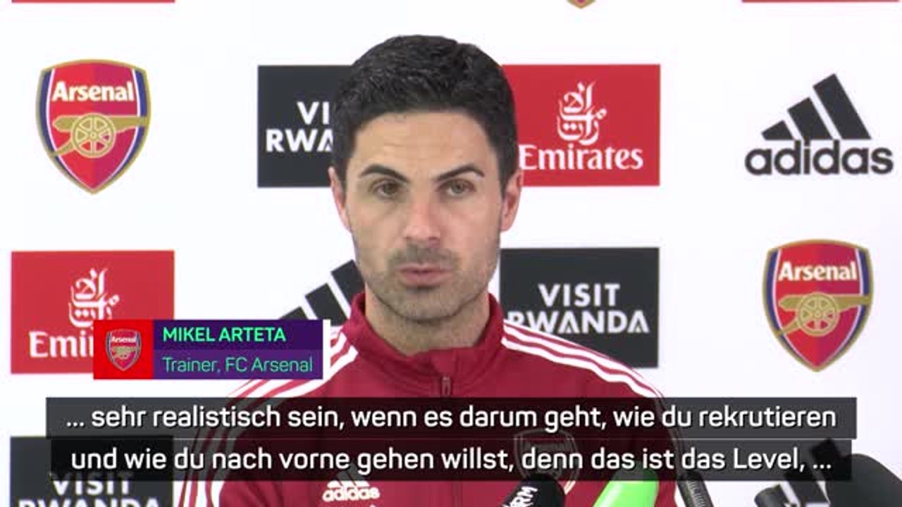 Arteta: Noch viel von City und Liverpool zu lernen