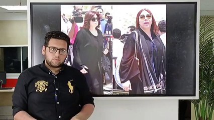 غادة إبراهيم في أول ظهور لها بعد قرار وقفها بسبب خناقة إلهام شاهين في جنازة سمير صبري