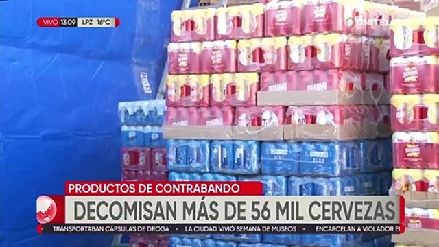 Incautan más de 56 mil latas de cerveza en Cochabamba durante cuatro operativos