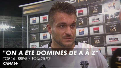 E.Abadie : "on a été dominés de A à Z" - Brive / Toulouse