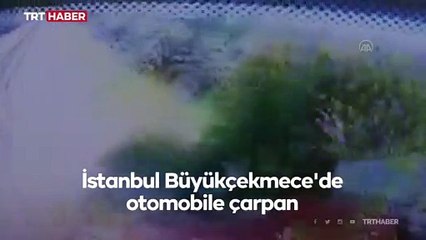Duran otomobile çarpan İETT otobüsü yoldan çıktı