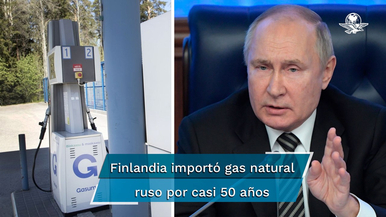 Rusia suspende exportación de gas a Finlandia tras interés de entrar a la OTAN