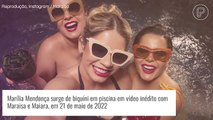 Marília Mendonça surge de biquíni ao lado de Maiara e Maraisa em piscina em vídeos inéditos