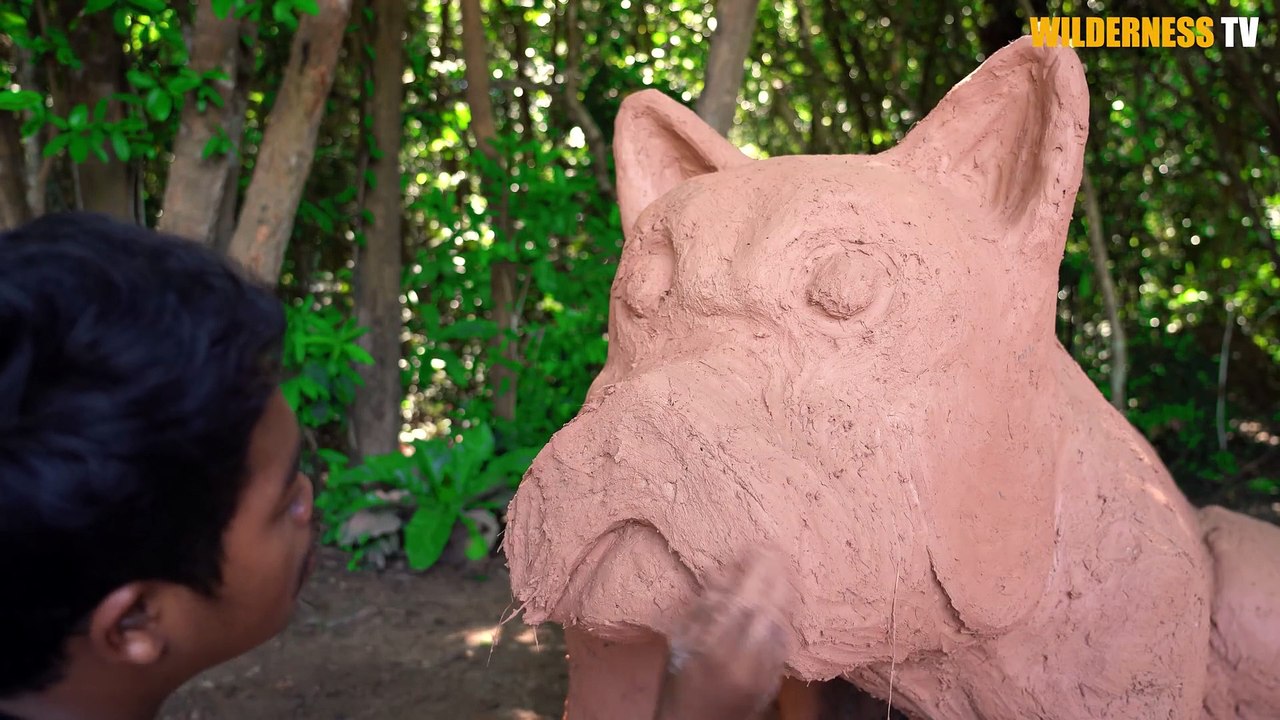 Build Mud Dog House For Kutta Puppies In Pug Dog Style