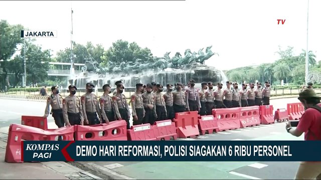 Polisi Kerahkan 6.000 Personel untuk Jaga Demo Hari Reformasi di Patung Kuda Arjuna Wijaya