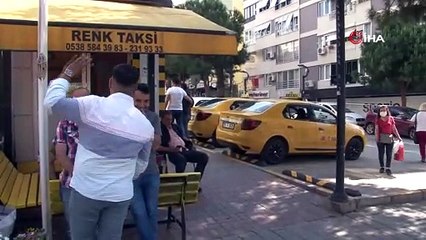 Sokak ortasında kadına şiddete taksiciden müdahale