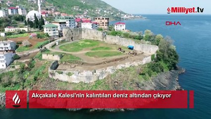 Akçakale Kalesi'nin kalıntıları deniz altından çıkıyor