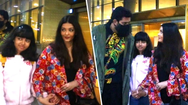 Aishwarya Rai Bachchan ALong With Husband Abhishek &Daughter Aaradhya Returned To Mumbai from Cannes