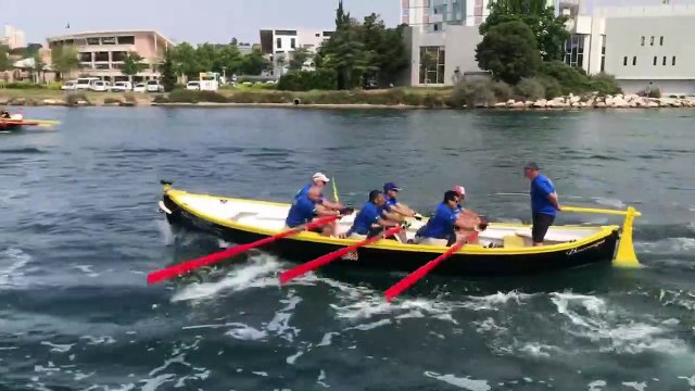 Martigues. En ce moment la finale du championnat de rames traditionnelles