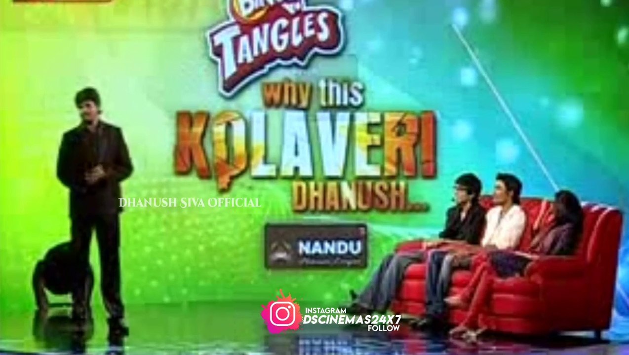 Why This Kolavari Dhanush Part - 2 / 3 Movie Rare Interview / DsCinemas24x7 / VijayTelevision - HD