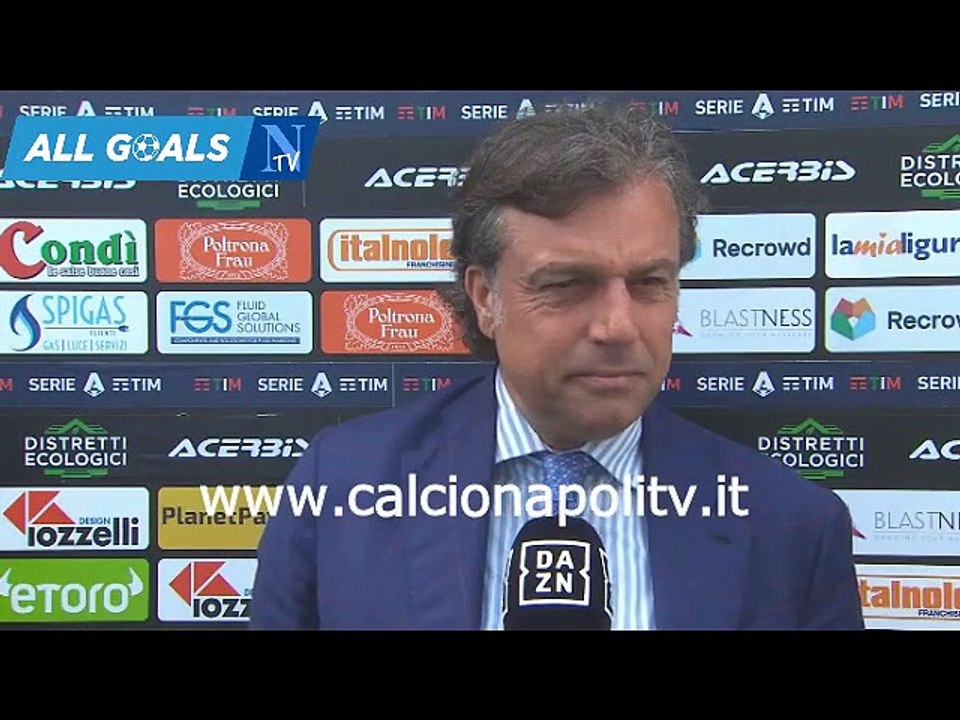 Spezia-Napoli 22/5/22 pre-partita intervista Cristiano Giuntoli