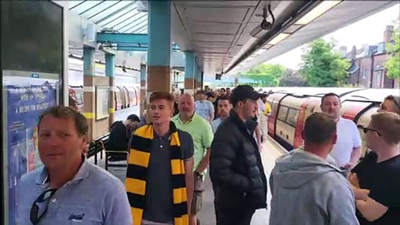 Littlehampton Town fans on their way to Wembley
