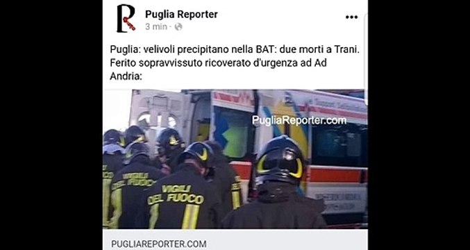 Incidente mortale aereo in Puglia: cadono due ultraleggeri. I dettagli su pugliareporter.com