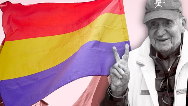 Manifestación republicana en Madrid contra el regreso del rey hemérito Juan Carlos I a España