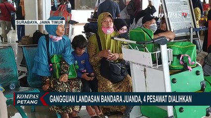 Descargar video: Gangguan Landas Pacu Bandara Juanda, 4 Penerbangan Dialihkan ke Bandara Ngurah Rai Bali!