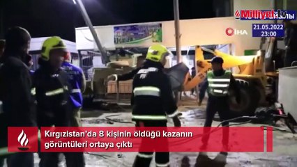 Kırgızistan’da 8 kişinin öldüğü kazanın görüntüleri ortaya çıktı