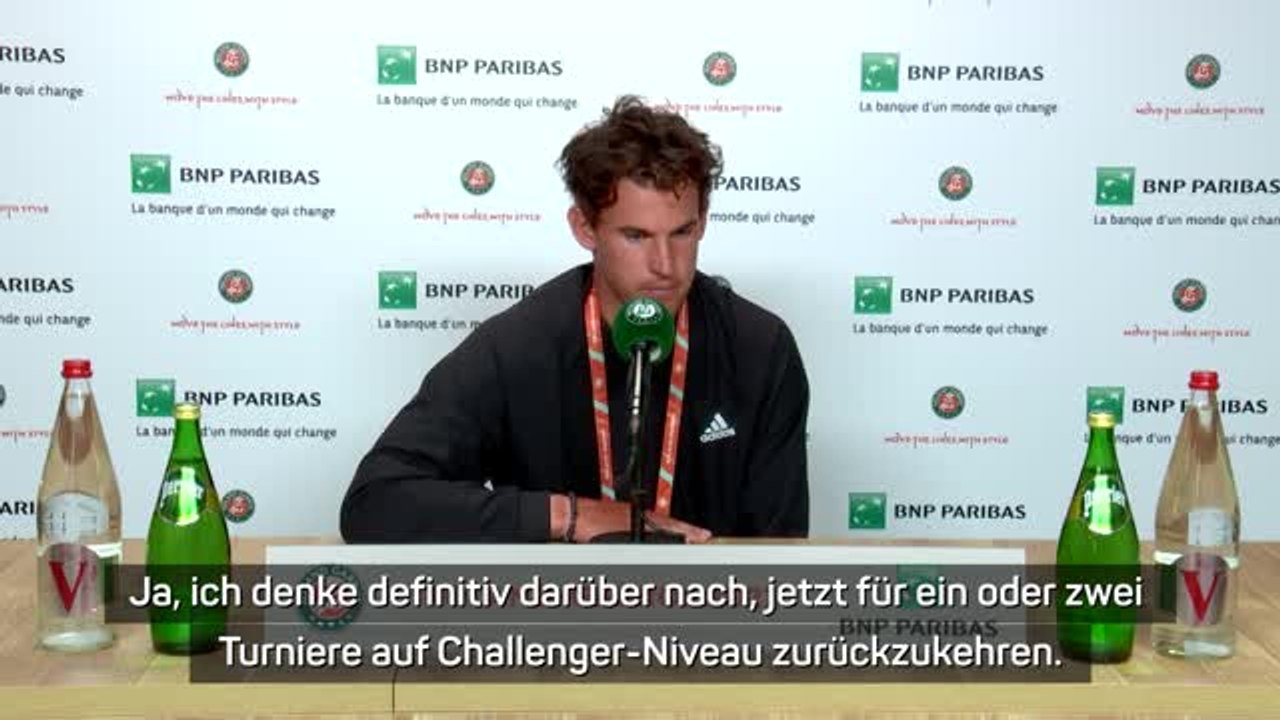 Thiem: "denke über challenger-turniere nach"