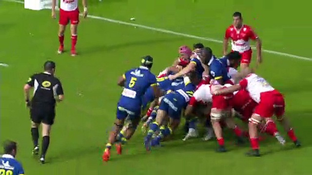 TOP 14 - Essai de Yohan BEHEREGARAY (ASM) - Biarritz Olympique - ASM Clermont - Saison 2021/2022