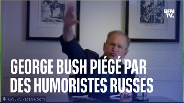 George bush piégé par des humoristes russes