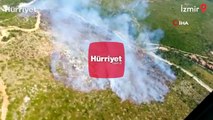 İzmir'in iki ilçesinde orman yangını: 12 hektarlık alan zarar gördü