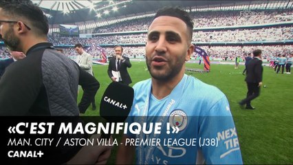 La joie de Riyad Mahrez après le titre de Manchester City