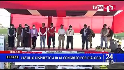 Pedro Castillo se dirigió al Congreso y les pidió  "confrontaciones inútiles"