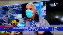 Miraflores: Sujetos amenazaron de muerte a pasajero para robarle celular en un bus