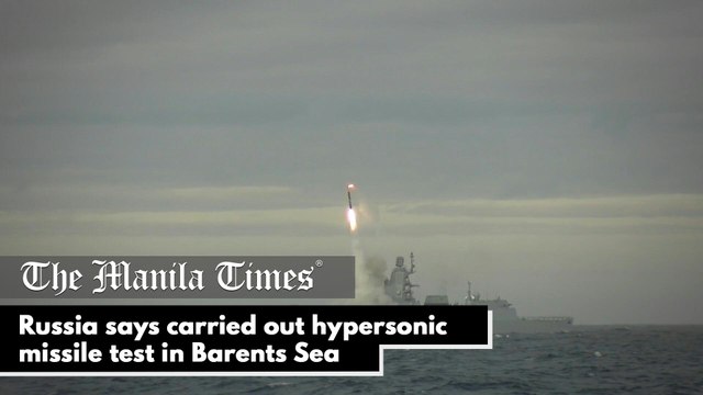 Russia says carried out hypersonic missile test in Barents Sea